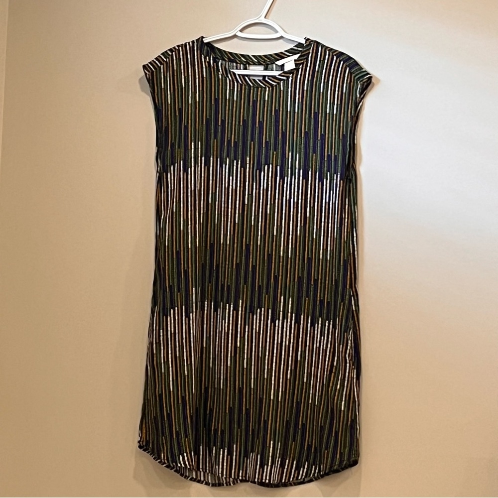 H&M tribal print mini shift dress size 6